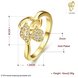 Wholesale New design 24K Gold Plant White CZ Ring Jewelry Wedding Anniversary Party  Gift TGGPR251 1 small