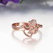 Wholesale Romantic Rose Gold Geometric White CZ Ring Fine Jewelry Wedding Anniversary Party  Gift TGGPR258 2 small