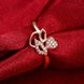 Wholesale Romantic Rose Gold Geometric White CZ Ring Fine Jewelry Wedding Anniversary Party  Gift TGGPR258 3 small