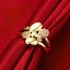 Wholesale Hot sale jewelry from China Trendy 24K Gold Heart White CZ Ring  TGGPR264 1 small