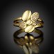 Wholesale Hot sale jewelry from China Trendy 24K Gold Heart White CZ Ring  TGGPR264 3 small
