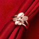 Wholesale Trendy Rose Gold Geometric White CZ Ring TGGPR271 3 small