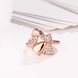 Wholesale Romantic Rose Gold Geometric White CZ Ring Fine Jewelry Wedding Anniversary Party  Gift TGGPR285 1 small