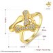 Wholesale Hot sale jewelry from China Trendy 24K Gold  White CZ Ring Fine Jewelry Wedding Anniversary Party  Gift TGGPR291 0 small