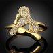 Wholesale Hot sale jewelry from China Trendy 24K Gold  White CZ Ring Fine Jewelry Wedding Anniversary Party  Gift TGGPR291 1 small