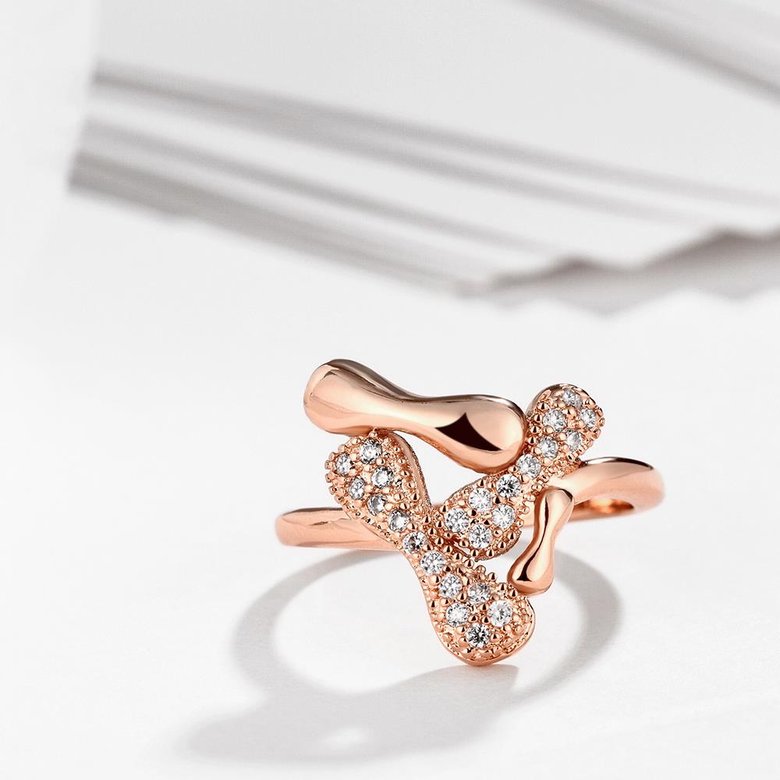 Wholesale Trendy Rose Gold Animal White CZ Ring  Fine Jewelry Wedding Anniversary Party  Gift TGGPR298 3