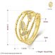 Wholesale New design 24K Gold Plant White CZ Ring Jewelry Wedding Anniversary Party  Gift TGGPR305 0 small