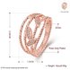 Wholesale Luxury  Romantic Design Rose Gold leaf Plant White CZ Ring   Vintage Bridal Round Engagement Ring TGGPR313 0 small