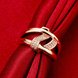 Wholesale Luxury Design  rose Gold Geometric White CZ Ring Classic wedding jewelry TGGPR328 0 small