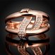 Wholesale Luxury Design  rose Gold Geometric White CZ Ring Classic wedding jewelry TGGPR328 2 small