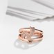 Wholesale Luxury Design  rose Gold Geometric White CZ Ring Classic wedding jewelry TGGPR328 3 small