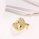 Wholesale Luxury  Design 24K gold Geometric White CZ Ring  Vintage Bridal Round Engagement Ring TGGPR335 2 small