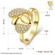 Wholesale Luxury  Design 24K gold Geometric White CZ Ring  Vintage Bridal Round Engagement Ring TGGPR335 4 small