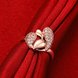 Wholesale Luxury  Design rose gold Geometric White CZ Ring  Vintage Bridal Round Engagement Ring TGGPR342 2 small