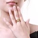 Wholesale Classic Trendy Design 24K gold Geometric White CZ Ring  Vintage Bridal ring Engagement ring jewelry TGGPR363 2 small