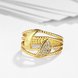 Wholesale Classic Trendy Design 24K gold Geometric White CZ Ring  Vintage Bridal ring Engagement ring jewelry TGGPR377 3 small