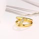 Wholesale Classic Trendy Design 24K gold Geometric White CZ Ring  Vintage Bridal ring Engagement ring jewelry TGGPR390 1 small