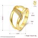 Wholesale Classic Trendy Design 24K gold Geometric White CZ Ring  Vintage Bridal ring Engagement ring jewelry TGGPR390 3 small