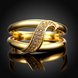 Wholesale Classic Trendy Design 24K gold Geometric White CZ Ring  Vintage Bridal ring Engagement ring jewelry TGGPR390 4 small