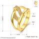 Wholesale Classic Bohemia style Design 24K gold Geometric White CZ Ring  Vintage Bridal ring Engagement ring jewelry TGGPR401 2 small