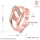 Wholesale Bohemia Rose Gold Geometric White CZ Ring TGGPR406 0 small