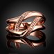 Wholesale Bohemia Rose Gold Geometric White CZ Ring TGGPR406 1 small