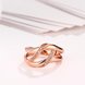 Wholesale Bohemia Rose Gold Geometric White CZ Ring TGGPR406 3 small