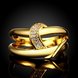 Wholesale Classic Trendy Design 24K gold Geometric White CZ Ring  Vintage Bridal ring Engagement ring jewelry TGGPR412 0 small