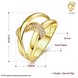 Wholesale Classic Trendy Design 24K gold Geometric White CZ Ring  Vintage Bridal ring Engagement ring jewelry TGGPR412 1 small