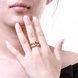 Wholesale Classic Trendy Design 24K gold Geometric White CZ Ring  Vintage Bridal ring Engagement ring jewelry TGGPR412 3 small