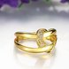 Wholesale Classic Trendy Design 24K gold Geometric White CZ Ring  Vintage Bridal ring Engagement ring jewelry TGGPR412 4 small