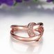 Wholesale Classic Rose Gold Geometric White CZ Ring TGGPR418 2 small