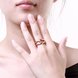 Wholesale Classic Rose Gold Geometric White CZ Ring TGGPR418 4 small