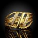 Wholesale Classic Trendy Design 24K gold Geometric White CZ Ring  Vintage Bridal ring Engagement ring jewelry TGGPR424 1 small
