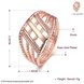 Wholesale Classic Rose Gold Geometric White CZ Ring TGGPR430 0 small