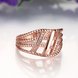 Wholesale Classic Rose Gold Geometric White CZ Ring TGGPR430 2 small
