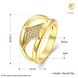 Wholesale Trendy 24K Gold Geometric White CZ Ring TGGPR436 1 small