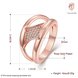 Wholesale Trendy Rose Gold Geometric White CZ Ring TGGPR442 0 small