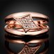 Wholesale Trendy Rose Gold Geometric White CZ Ring TGGPR442 1 small