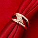 Wholesale Trendy Rose Gold Geometric White CZ Ring TGGPR442 2 small