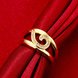 Wholesale Trendy 24K Gold Geometric White CZ Ring TGGPR448 2 small