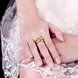 Wholesale Trendy 24K Gold Geometric White CZ Ring TGGPR448 4 small