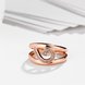 Wholesale Trendy Rose Gold Geometric White CZ Ring TGGPR454 2 small