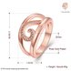 Wholesale Trendy Rose Gold Geometric White CZ Ring TGGPR454 3 small