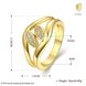 Wholesale Romantic 24K Gold Plant White CZ Ring TGGPR476 2 small