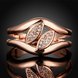 Wholesale Romantic Rose Gold Plant White CZ Ring TGGPR483 2 small