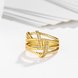 Wholesale Classic 24K Gold Geometric White CZ Ring TGGPR489 4 small