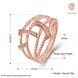 Wholesale Classic Rose Gold Geometric White CZ Ring TGGPR559 2 small