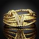 Wholesale Bohemia 24K Gold Geometric White CZ Ring TGGPR564 0 small