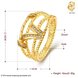 Wholesale Bohemia 24K Gold Geometric White CZ Ring TGGPR564 3 small